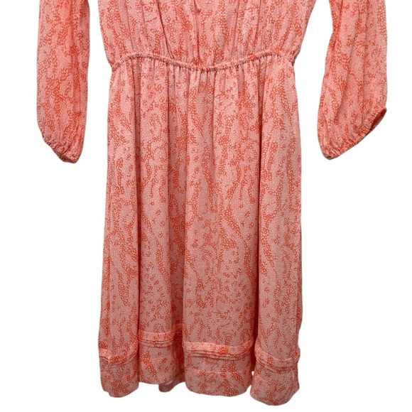 Diane Von Furstenberg Parry Printed 100% Silk Sarasa Coral Short Dress Women’s 6 - Picture 5 of 12